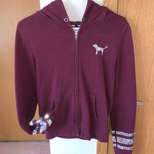 Maroon PINK hoodie